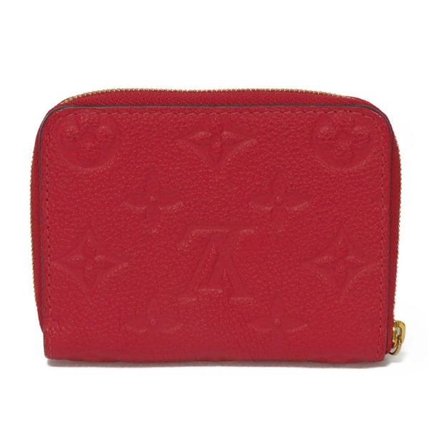 03470h 3 Louis Vuitton Zippy Coin Purse Leather Red