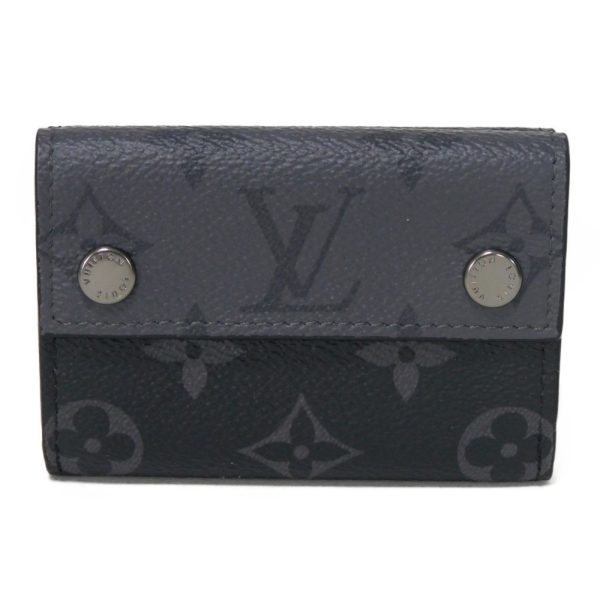 03527h 1 Louis Vuitton Discovery Compact Wallet Leather Black