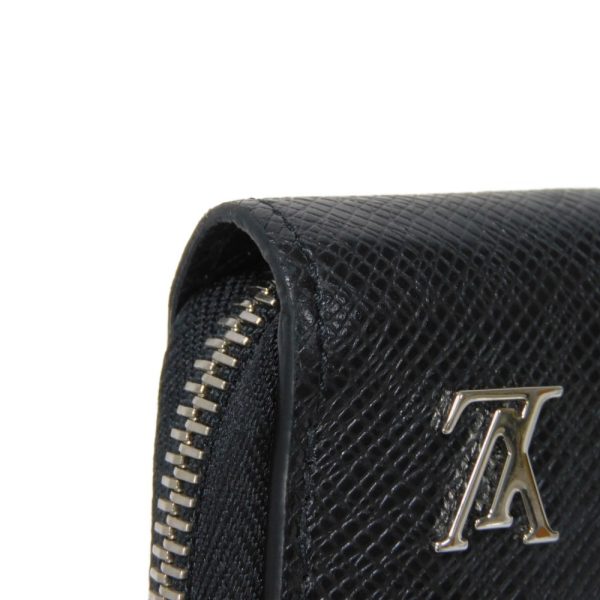 03531h 16 Louis Vuitton Zippy Dragonne Long Wallet Leather Black