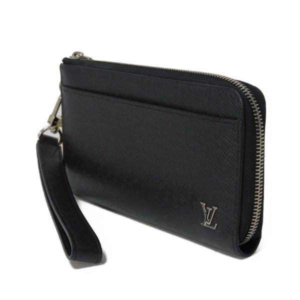 03531h 2 Louis Vuitton Zippy Dragonne Long Wallet Leather Black