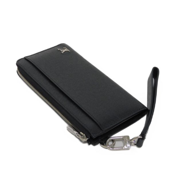 03531h 4 Louis Vuitton Zippy Dragonne Long Wallet Leather Black