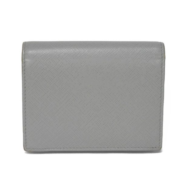 03532h 3 Prada Bifold Wallet Leather Celeste