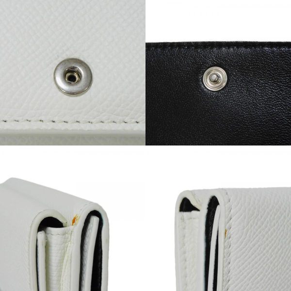 04016h 18 combine Balenciaga Ville Mini Wallet Leather White