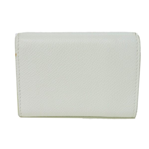 04016h 3 Balenciaga Ville Mini Wallet Leather White