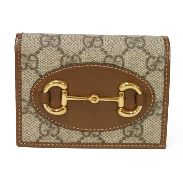 04100h 1 Gucci Horsebit Compact Wallet Leather Beige