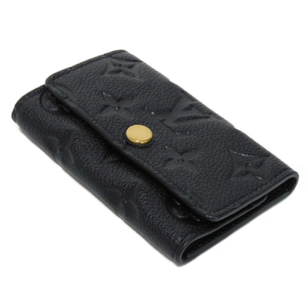 04101h 4 Louis Vuitton Multicle Key Case Leather Black