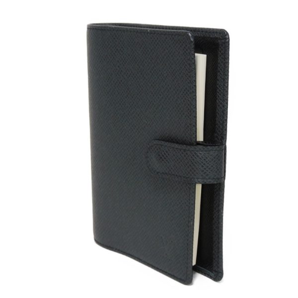 04105h 2 Louis Vuitton Agenda Pm Notebook Cover Leather Charcoal