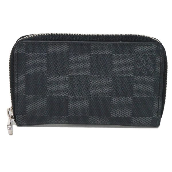 04120h 1 Louis Vuitton Zippy Coin Purse Leather Black