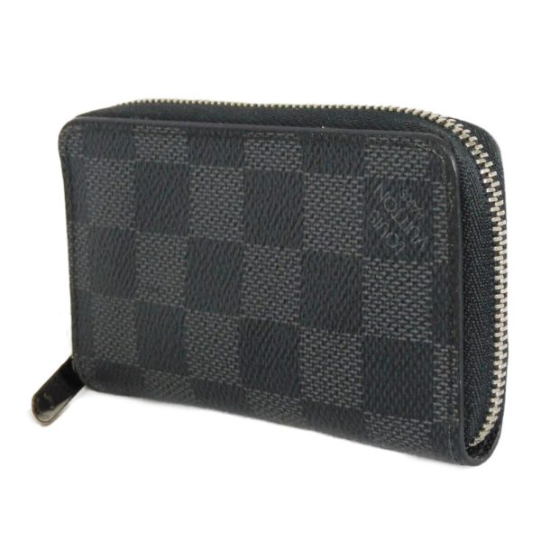 04120h 2 Louis Vuitton Zippy Coin Purse Leather Black