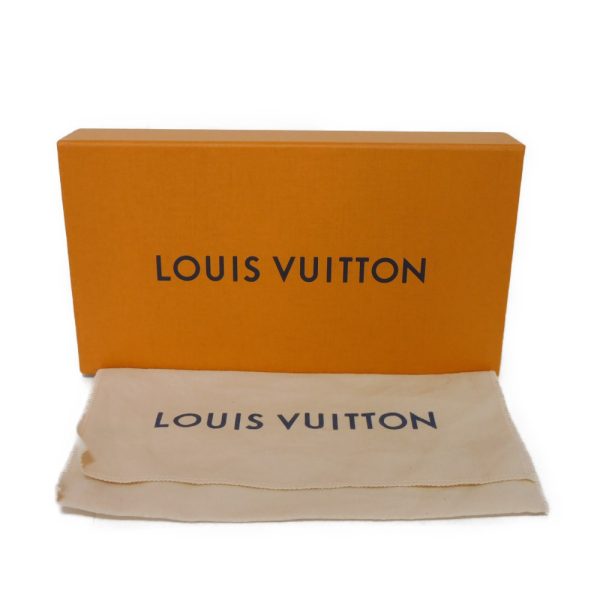 04139h 17 Louis Vuitton Zippy Wallet Vertical Long Wallet Leather Navy