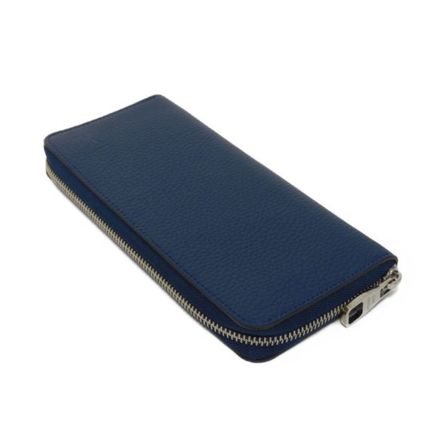 04139h 4 Louis Vuitton Zippy Wallet Vertical Long Wallet Leather Navy