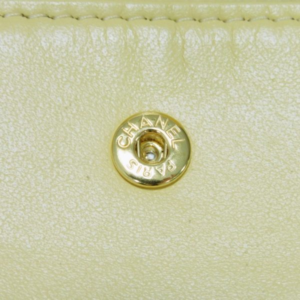 04143h 10 Chanel Small Flap Wallet Caviar Skin Yellow