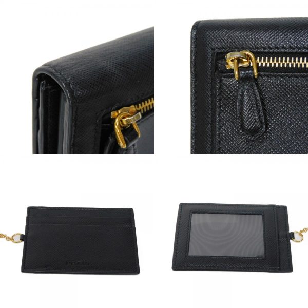 04405h 20 combine Prada Long Flap Wallet Saffiano Leather Black