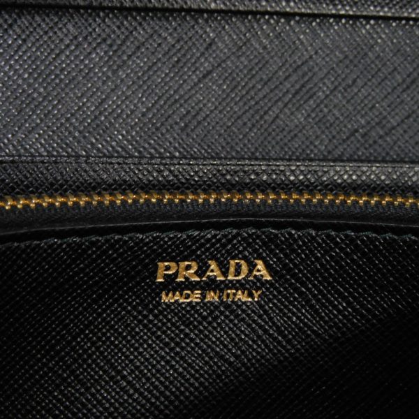 04405h 6 Prada Long Flap Wallet Saffiano Leather Black