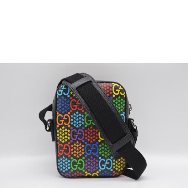 04466 1 Gucci Psychedelic Leather Shoulder Bag Multicolor