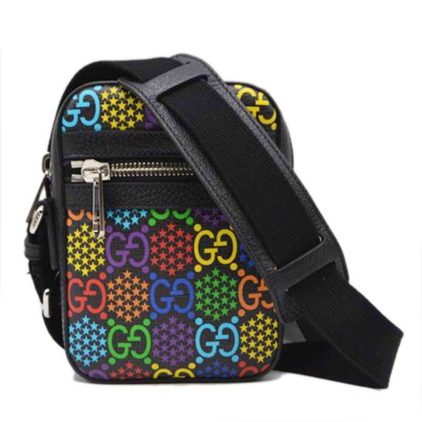 04466 2 Gucci Psychedelic Leather Shoulder Bag Multicolor