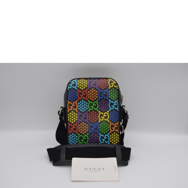 04466 8 Gucci Psychedelic Leather Shoulder Bag Multicolor