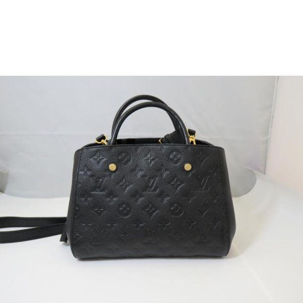 04636 2 Louis Vuitton Montaigne Monogram Emprient Monogram BB Bag Noir