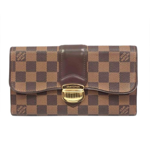 04763 1 Louis Vuitton Portefeuil Sistina Damier Wallet Brown