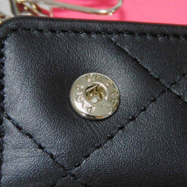 05049h 11 Chanel Cambon Key Case Leather Black