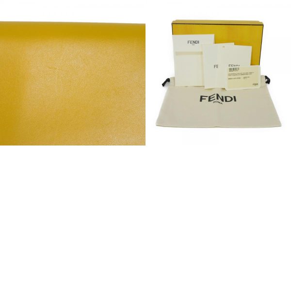 05181h 23 combine Fendi Rome Continental Wallet Leather Yellow