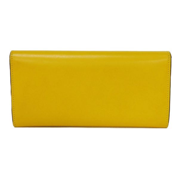 05181h 3 Fendi Rome Continental Wallet Leather Yellow