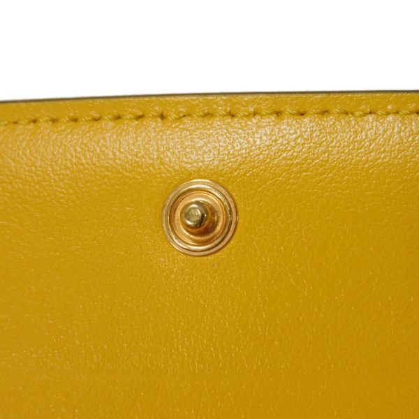 05181h 9 Fendi Rome Continental Wallet Leather Yellow