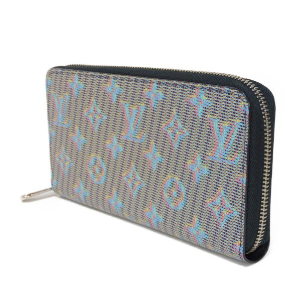 05421h 2 Louis Vuitton Zippy Wallet Vertical Long Wallet Canvas Blue