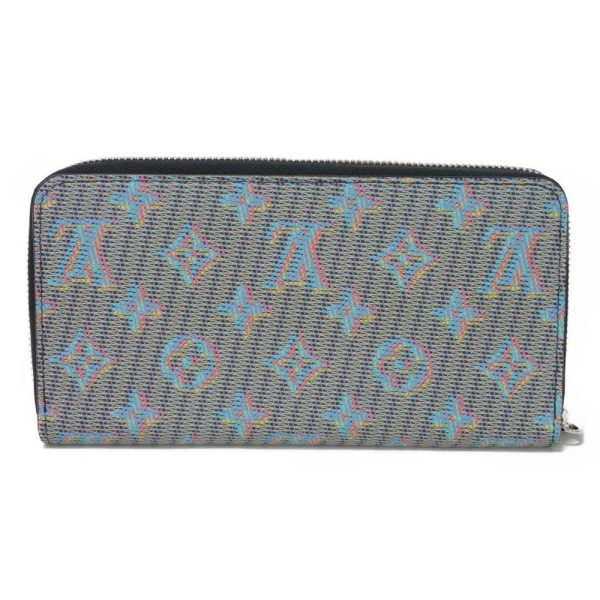 05421h 3 Louis Vuitton Zippy Wallet Vertical Long Wallet Canvas Blue