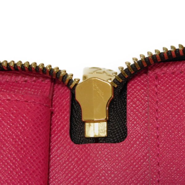 05461h 18 Louis Vuitton Zippy Organizer Nm Long Wallet Canvas Fuchsia