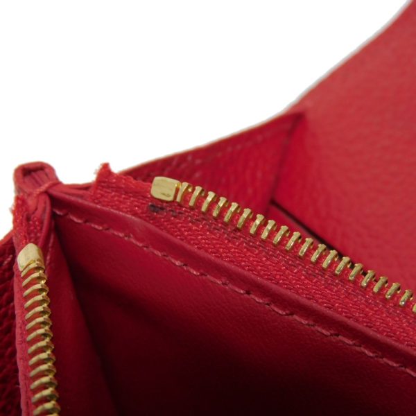 05524h 11 Louis Vuitton Portefeuille M√©tis Long Wallet Leather Red