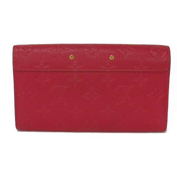 05524h 3 Louis Vuitton Portefeuille M√©tis Long Wallet Leather Red