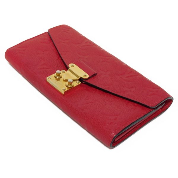 05524h 4 Louis Vuitton Portefeuille M√©tis Long Wallet Leather Red