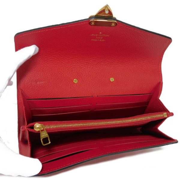 05524h 5 Louis Vuitton Portefeuille M√©tis Long Wallet Leather Red