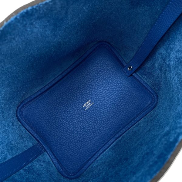 056289ck bluef 06 Hermes Picotin Lock Taurillon Clemence Bag Blue Frida