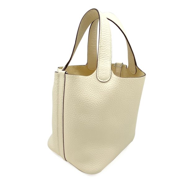 056289ck nata 05 Hermes Picotin Lock PM Taurillon Clemence NATA Bag Ivory Silver