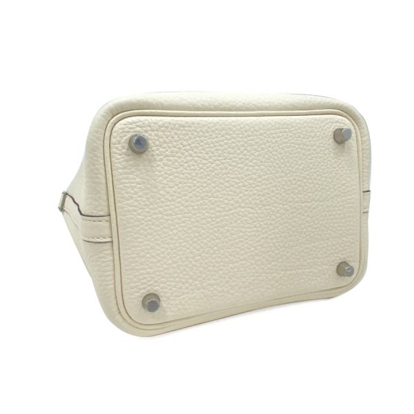 056289ck nata 07 Hermes Picotin Lock PM Taurillon Clemence NATA Bag Ivory Silver