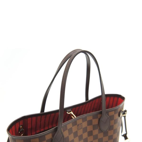 05750 4 Louis Vuitton Damier Ebene Never Full PM Model Bag Brown