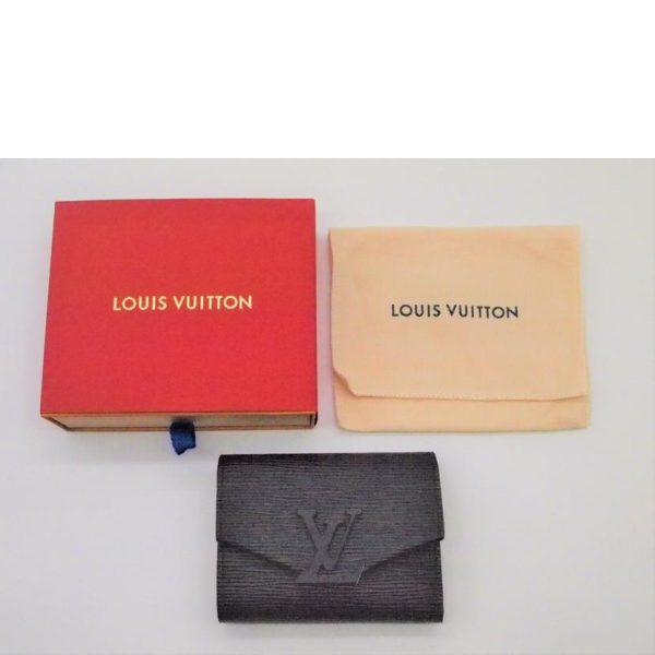 05816 08 Louis Vuitton Victorine Epi Leather Wallet Black