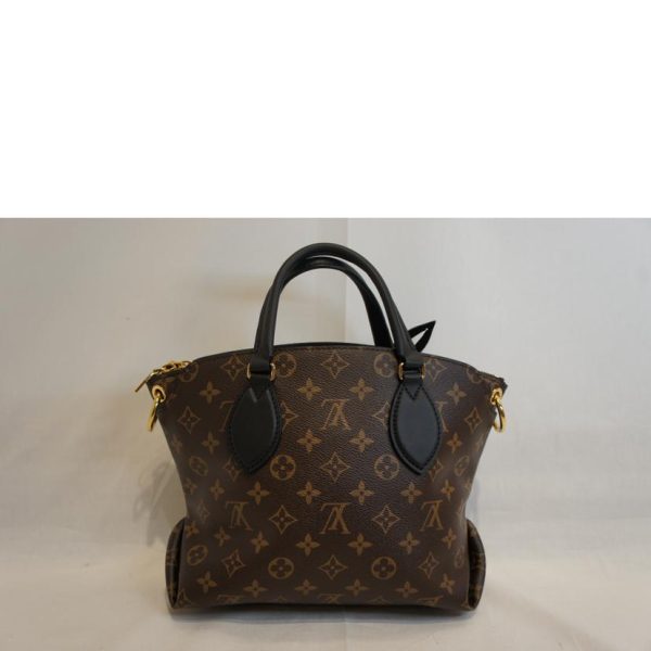 05841 2 Louis Vuitton Monogram Flower Zip Tote Bag Brown Black