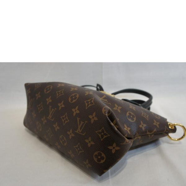 05841 3 Louis Vuitton Monogram Flower Zip Tote Bag Brown Black