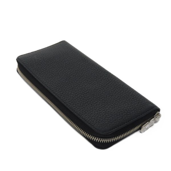 06045h 4 Louis Vuitton Zippy Wallet Vertical Long Wallet Leather Black