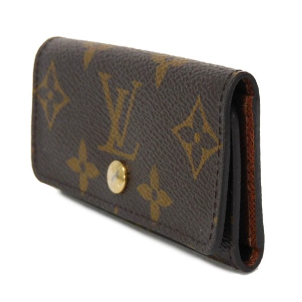 06073h 2 Louis Vuitton Multicle Key Case Leather Brown