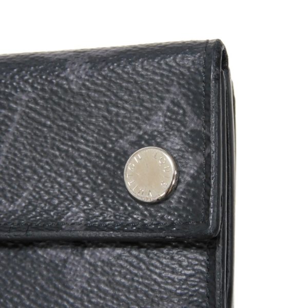 06074h 16 Louis Vuitton Discovery Compact Wallet Leather Black