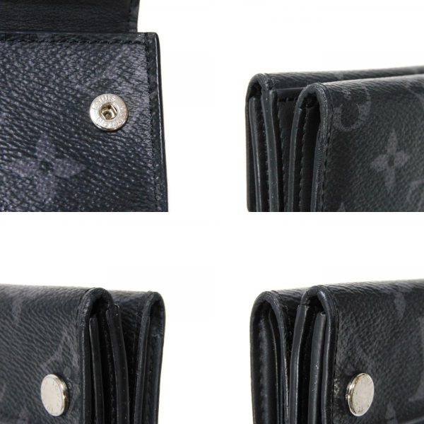 06074h 21 combine Louis Vuitton Discovery Compact Wallet Leather Black