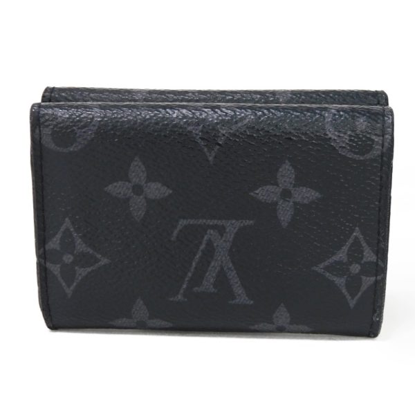 06074h 3 Louis Vuitton Discovery Compact Wallet Leather Black