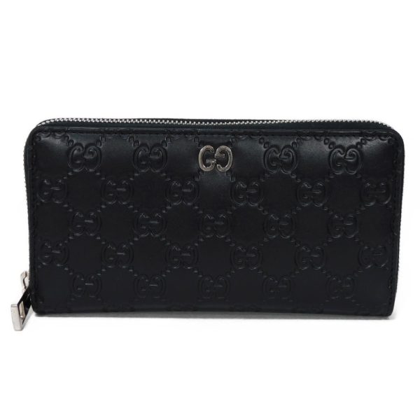 06095h 1 Gucci Durian Zip Around Wallet Leather Black