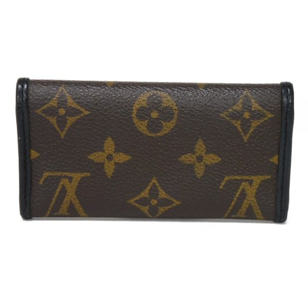 06119h 3 Louis Vuitton Multicle Key Case Leather Black