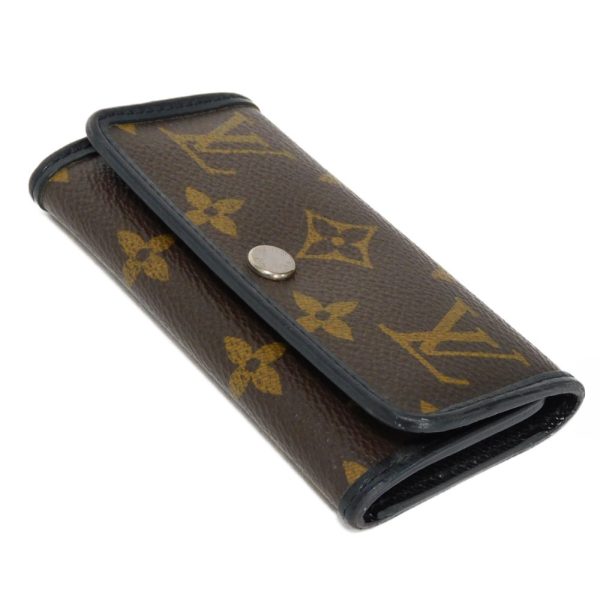 06119h 4 Louis Vuitton Multicle Key Case Leather Black