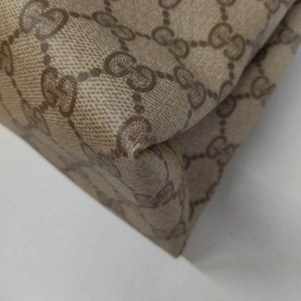 0614 2 8 Gucci Gg Supreme Sherry Line Tote Bag Beige